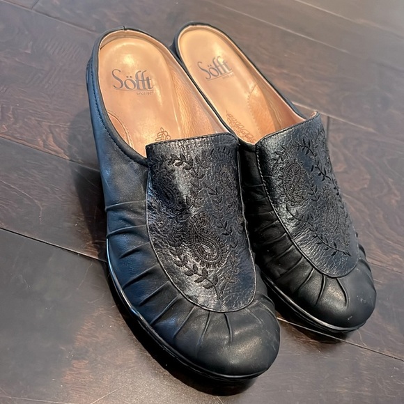 Sofft mule black leather 8 - Picture 1 of 10
